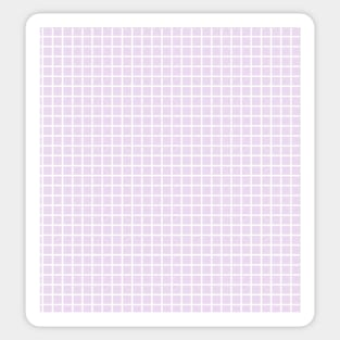 Lavender Purple and White Graph Grid Pattern Sticker